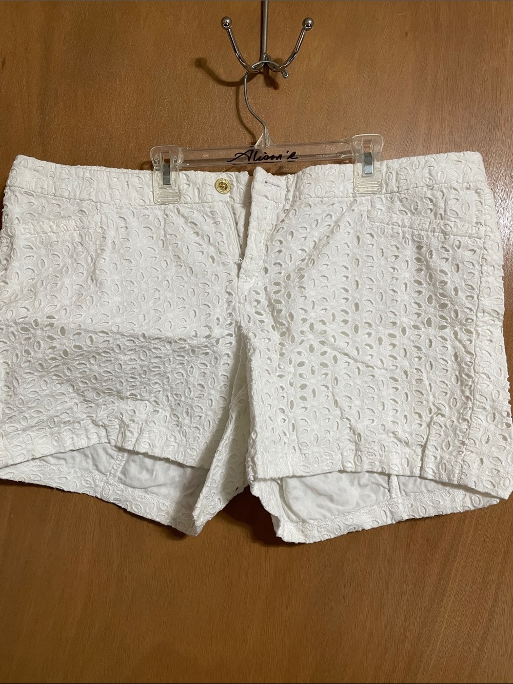 Lilly Pulitzer White Eyelet Cotton Shorts